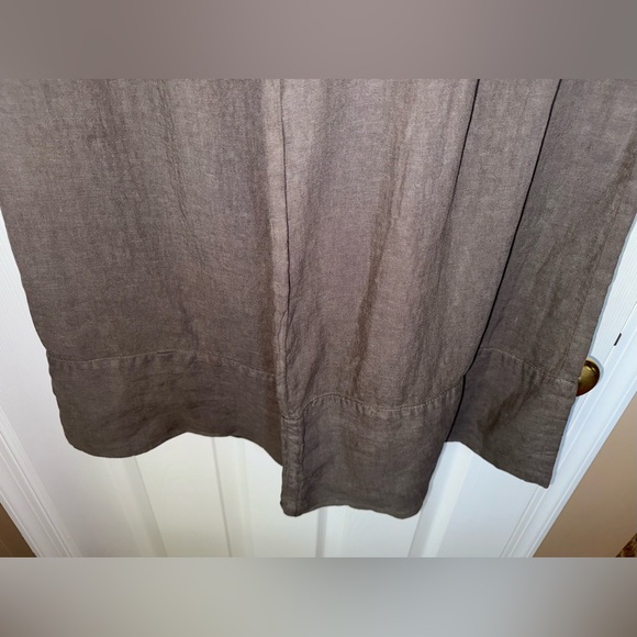 ZARA 100% Linen Palazzo Pants – Grey – Size M - Midrise Wide Leg - Picture 6 of 10